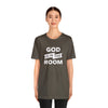 God is In the Room - Unisex Jersey Short Sleeve Tee