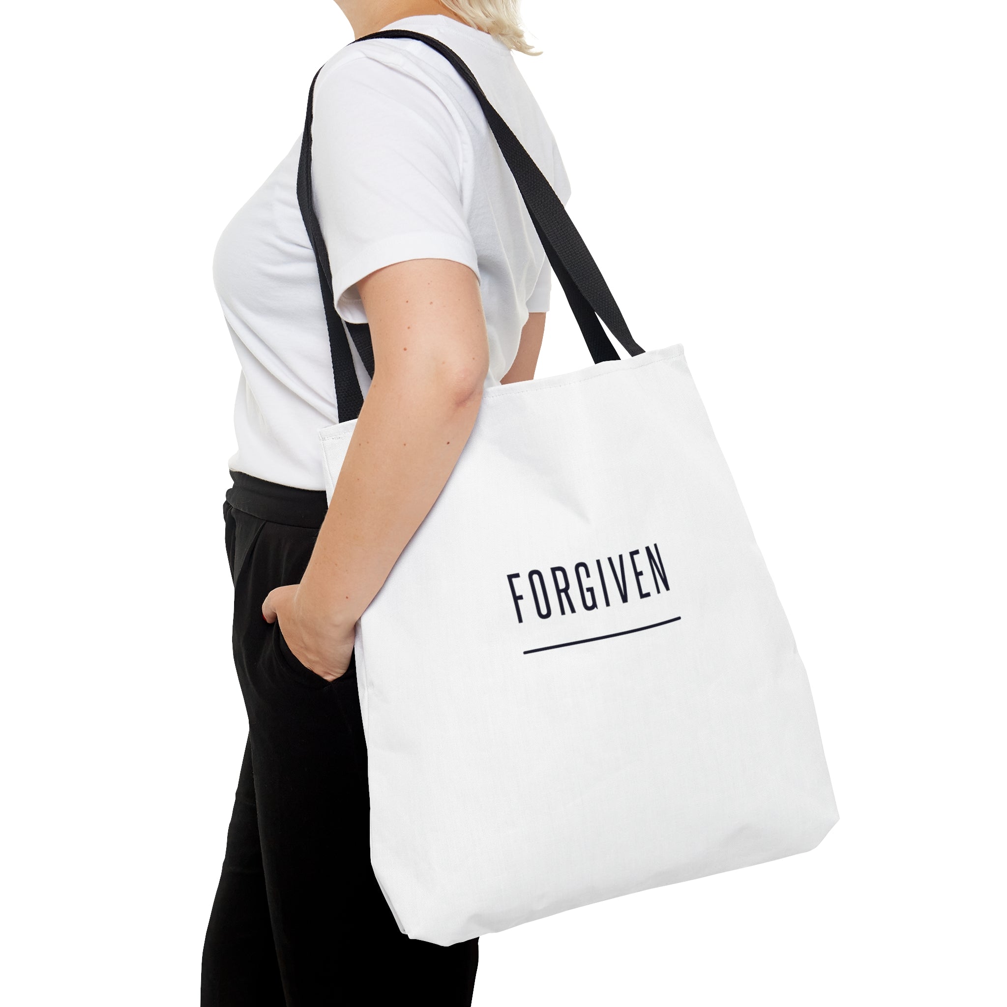 Carry Grace Every Step White: "Forgiven" White Tote - Image 4