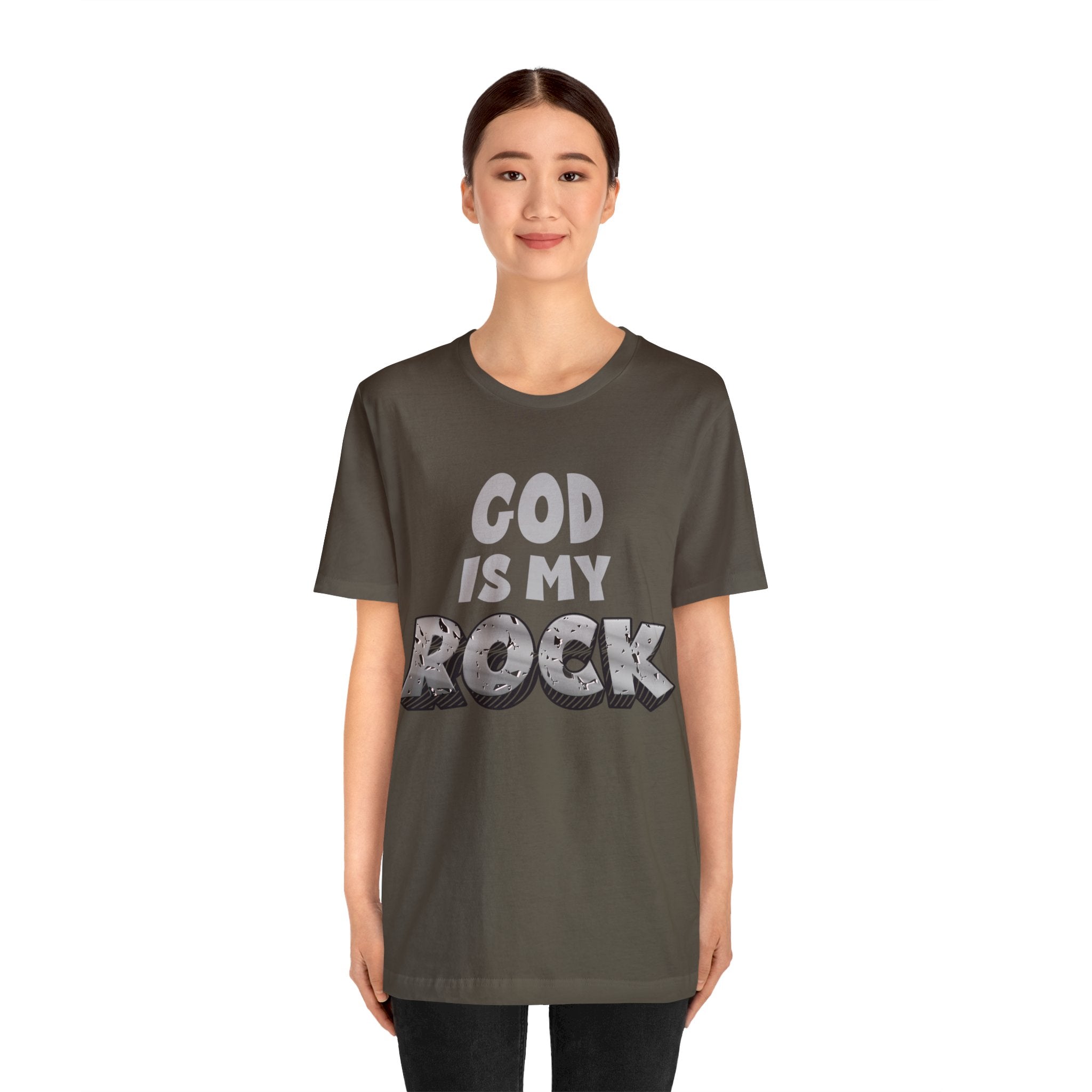 God is In My Rock - Unisex Jersey Short Sleeve Tee - Image 10