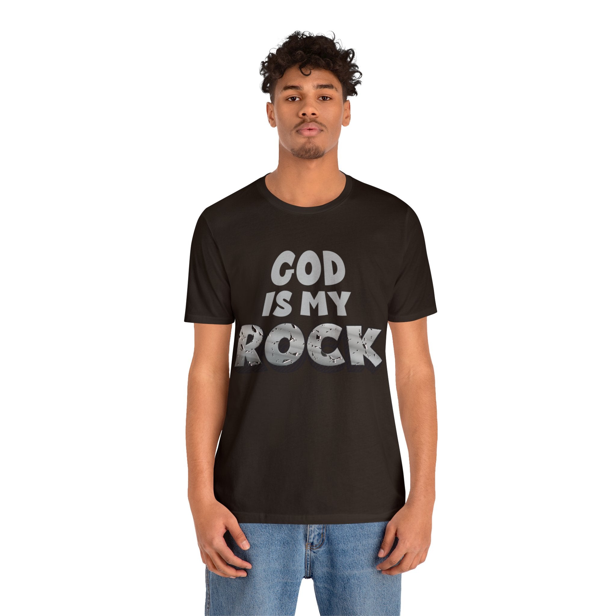 God is In My Rock - Unisex Jersey Short Sleeve Tee - Image 20