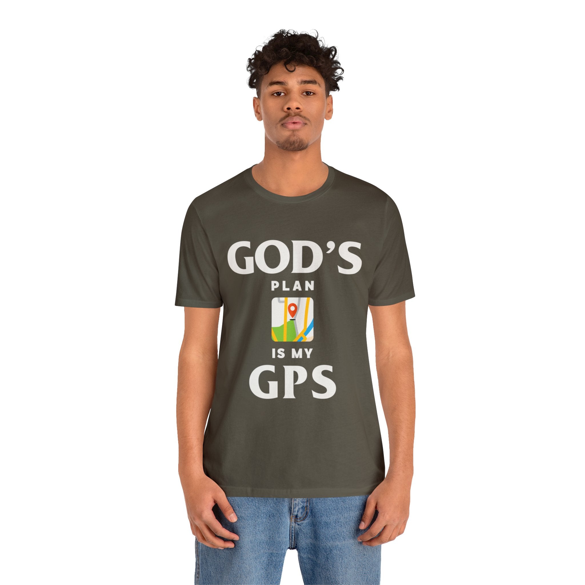 Gods Plan is My GPS - Unisex Jersey Short Sleeve Tee - Image 11