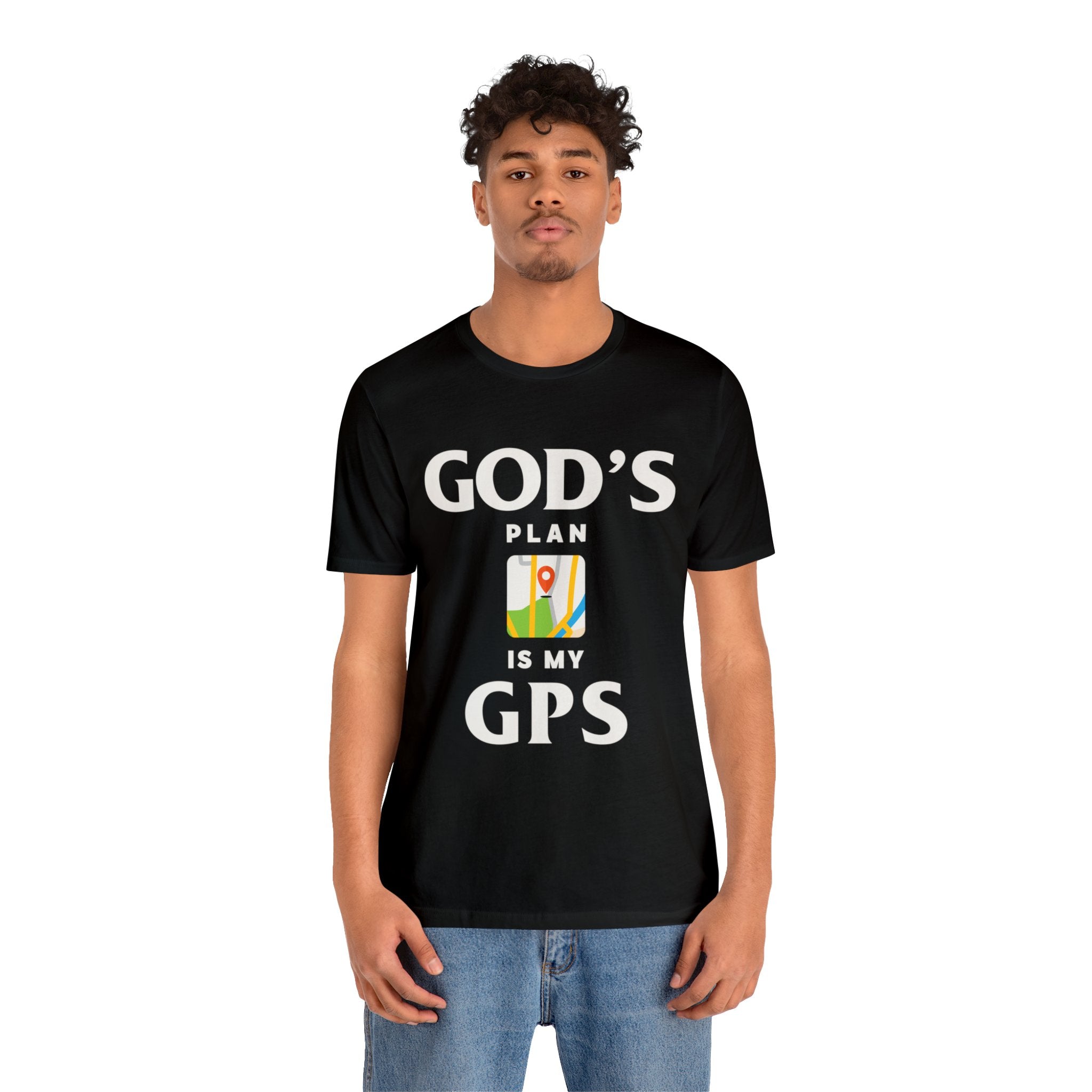 Gods Plan is My GPS - Unisex Jersey Short Sleeve Tee - Image 8