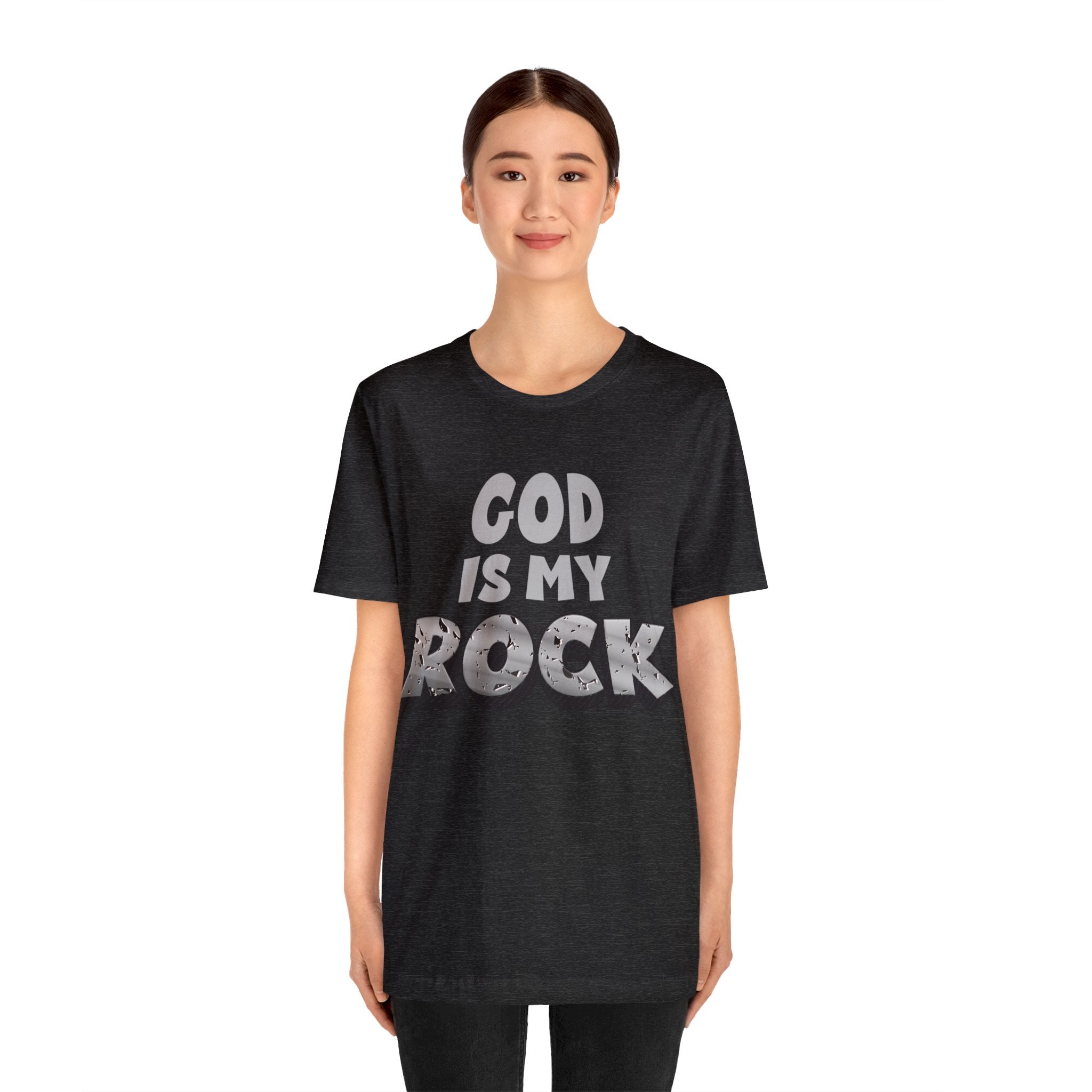 God is In My Rock - Unisex Jersey Short Sleeve Tee - Image 16