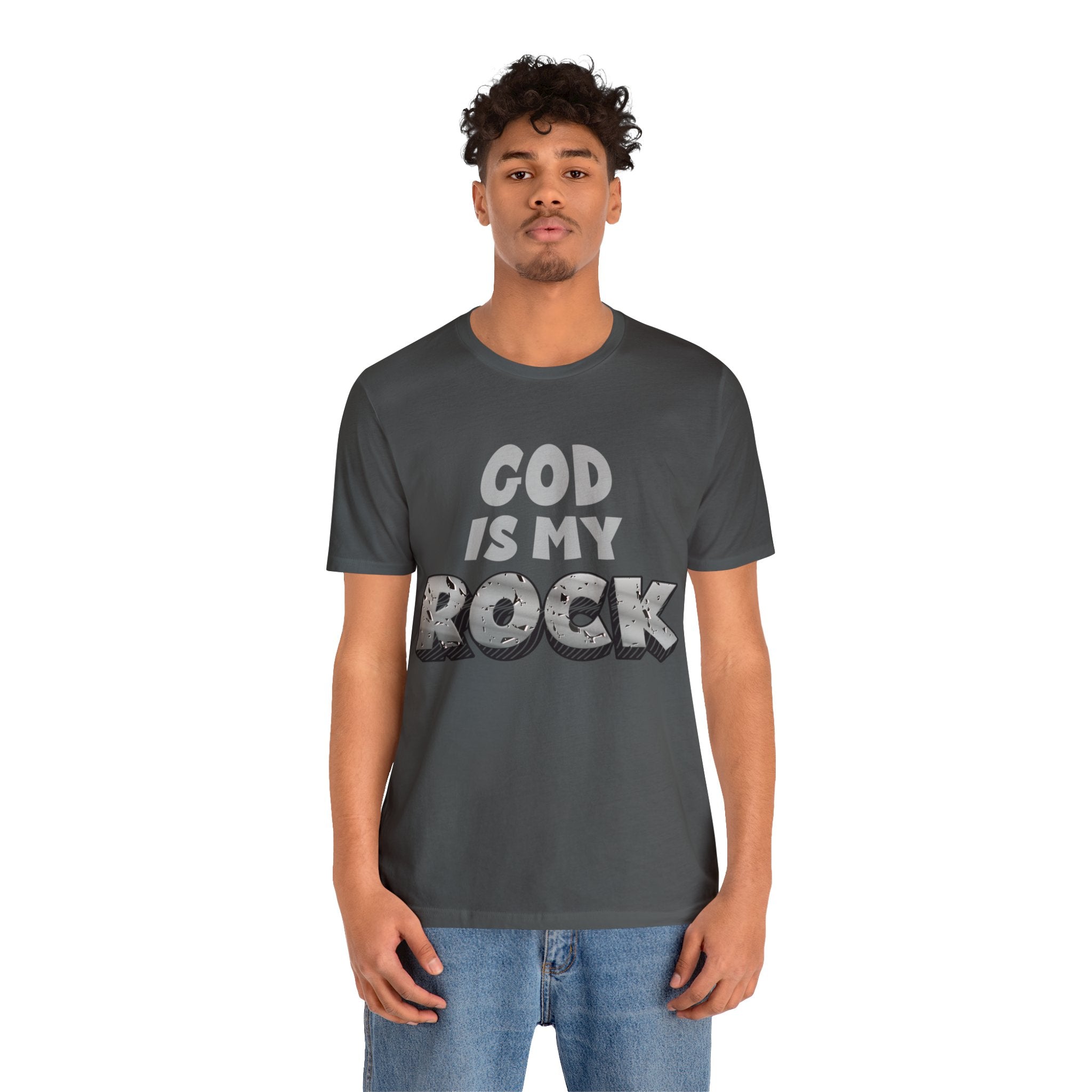 God is In My Rock - Unisex Jersey Short Sleeve Tee - Image 14
