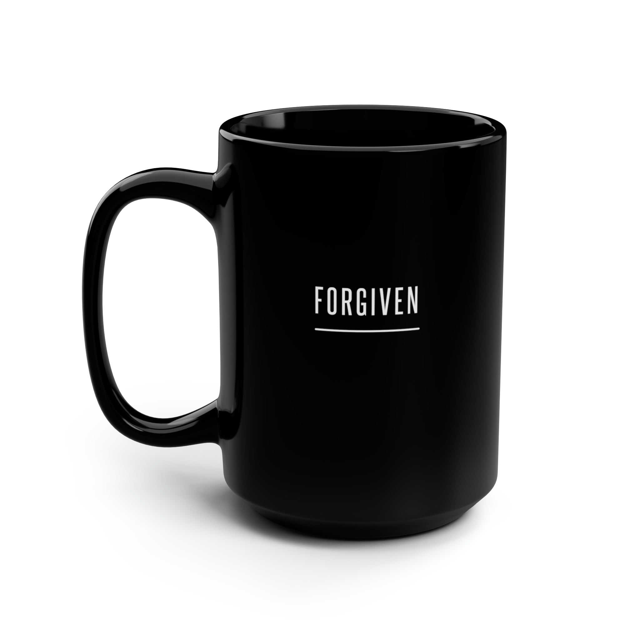 Warm Your Heart with "Forgiven" 11oz Black Mug