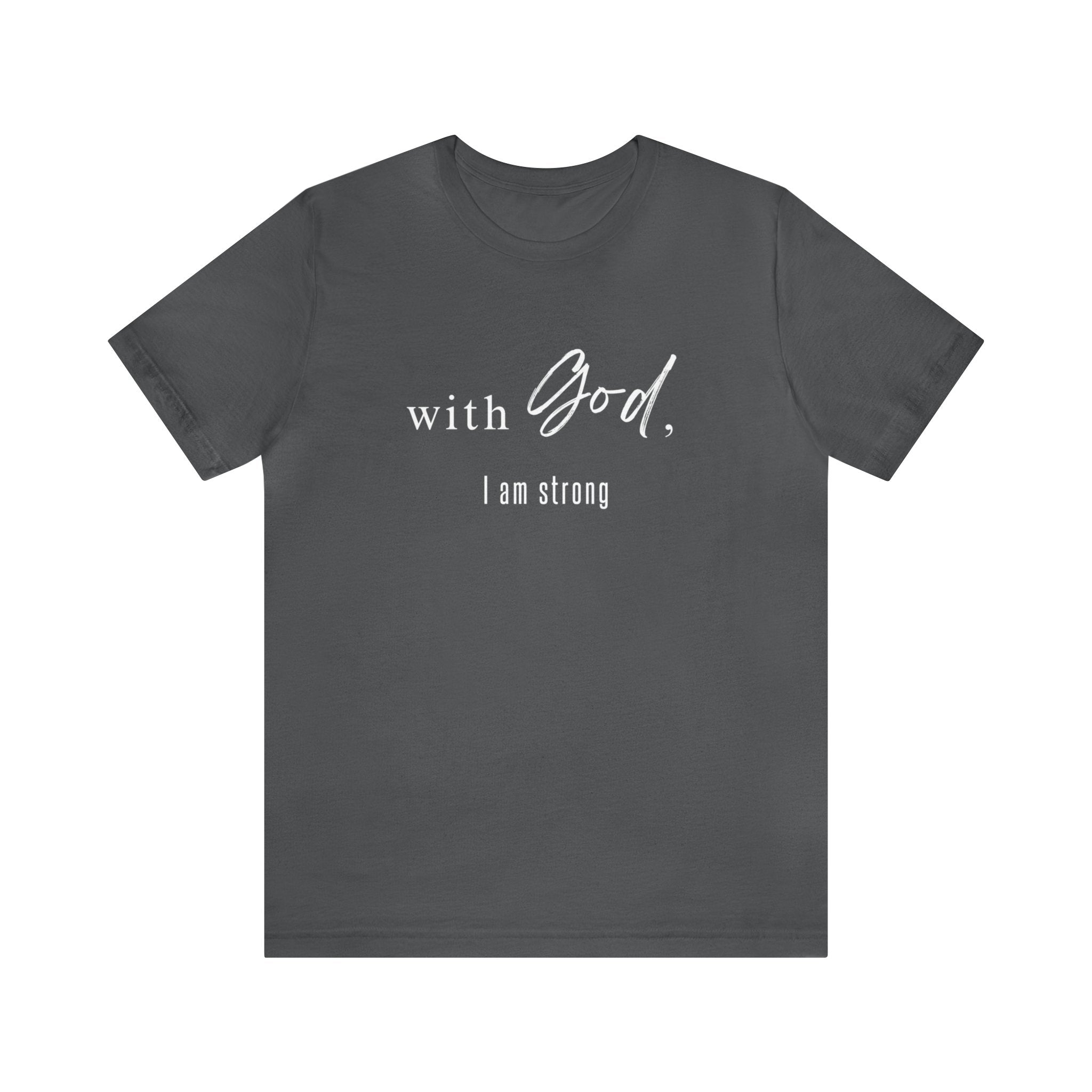 Rooted in Strength: "With God, I am Strong" T-Shirt - Image 3