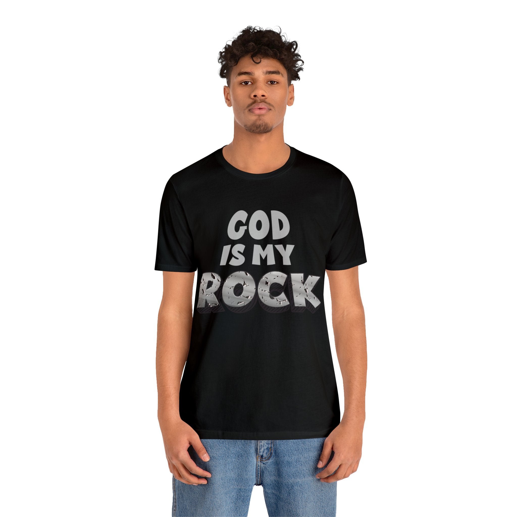 God is In My Rock - Unisex Jersey Short Sleeve Tee - Image 8