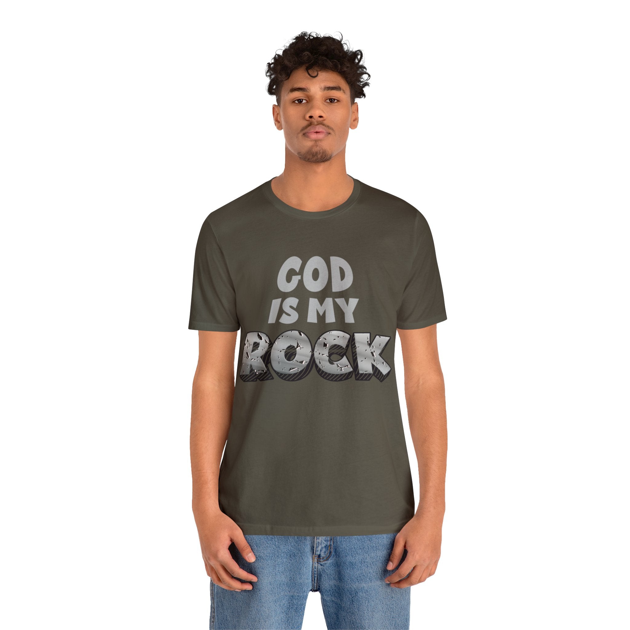 God is In My Rock - Unisex Jersey Short Sleeve Tee - Image 11