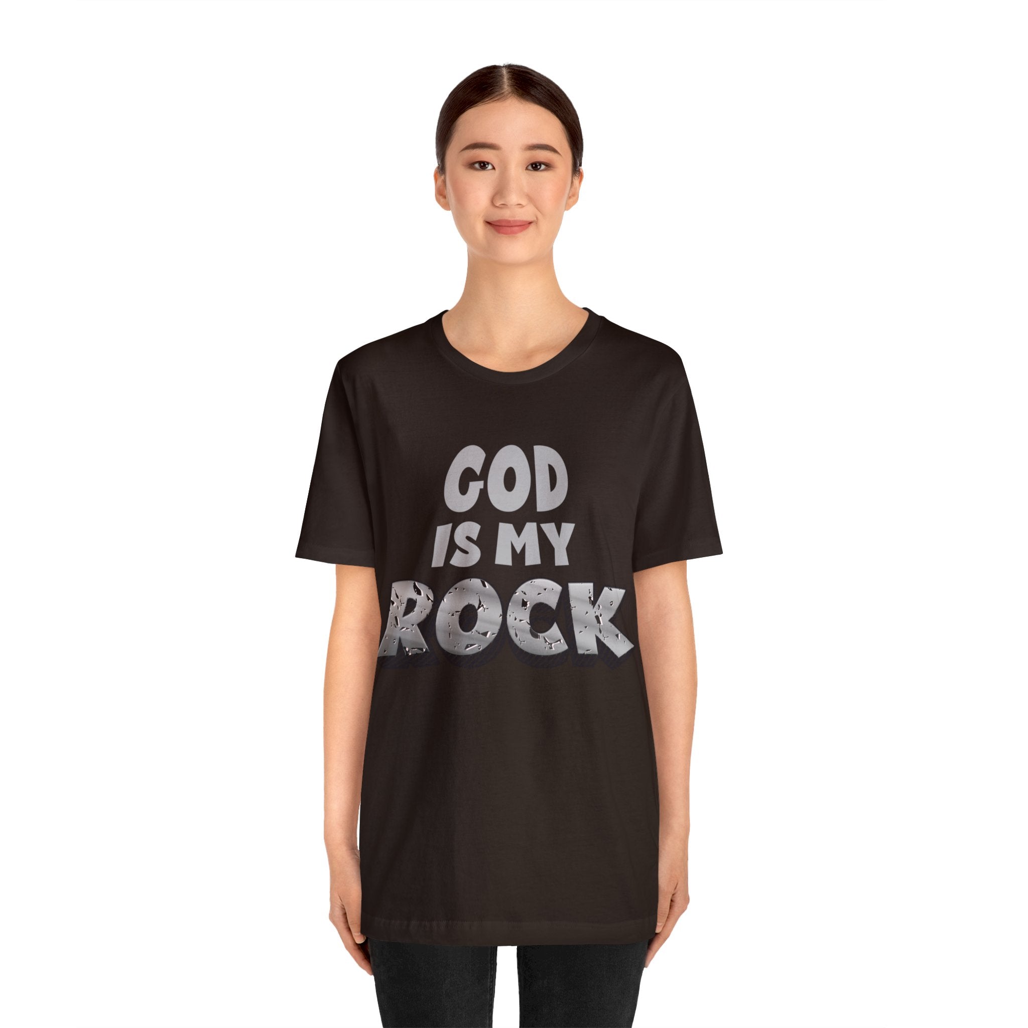 God is In My Rock - Unisex Jersey Short Sleeve Tee - Image 19