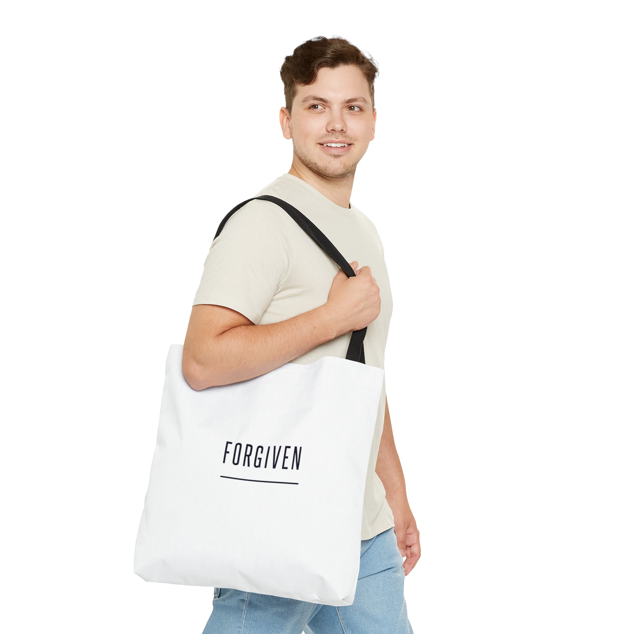 Carry Grace Every Step White: "Forgiven" White Tote - Image 3