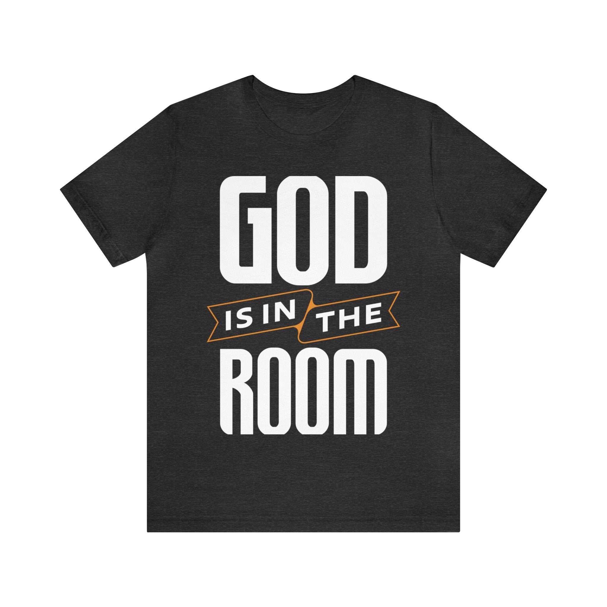 God is In the Room (Tall) - Unisex Jersey Short Sleeve Tee - Image 4